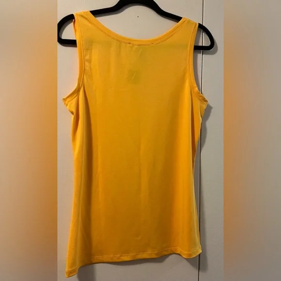🆕 ASHLEY STEWART Yellow Sleeveless TANK Top (Size 12) - Picture 2 of 2